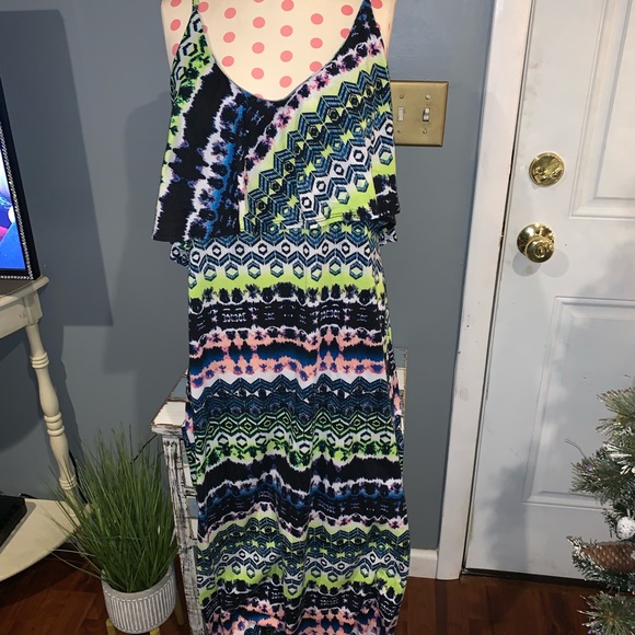 PRINTED MAXI DRESS SZ XL - Picture 5 of 5